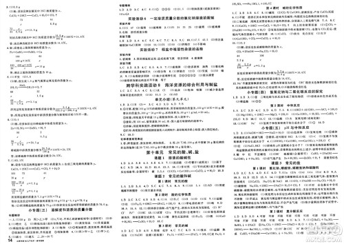 甘肃少年儿童出版社2025年春名校课堂九年级化学下册人教版山西专版答案