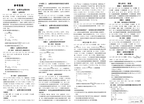 安徽师范大学出版社2025年春名校课堂九年级化学下册人教版河北专版答案