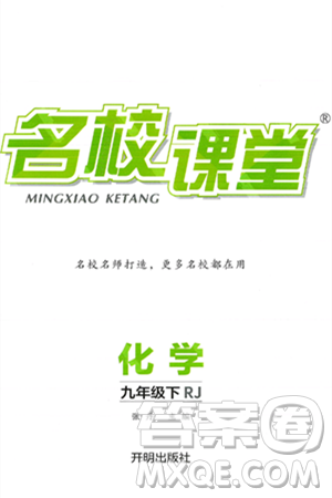 开明出版社2025年春名校课堂九年级化学下册人教版答案