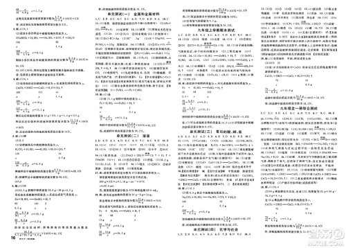 开明出版社2025年春名校课堂九年级化学下册人教版答案