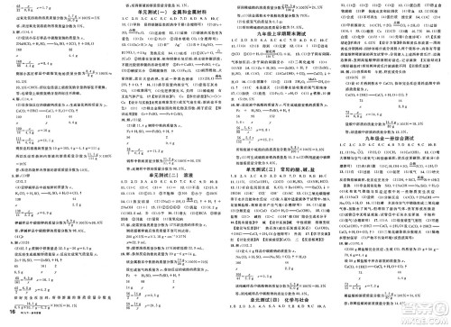 开明出版社2025年春名校课堂九年级化学下册人教版内蒙古专版答案