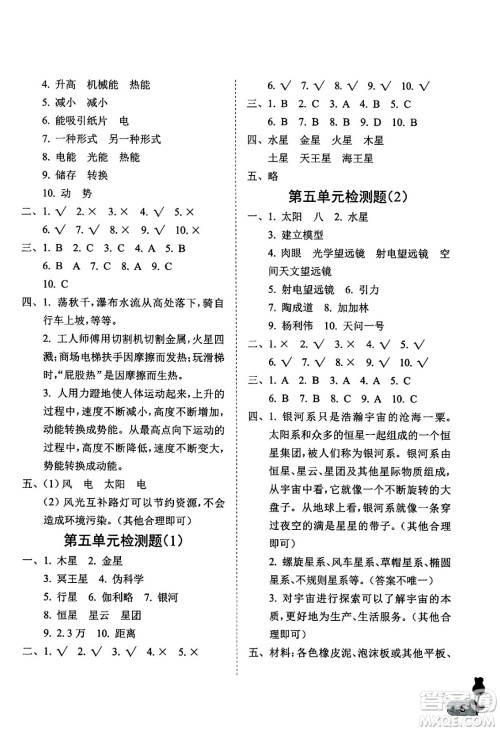 中国石油大学出版社2025年春初中卷行知天下六年级科学艺术与实践下册通用版答案