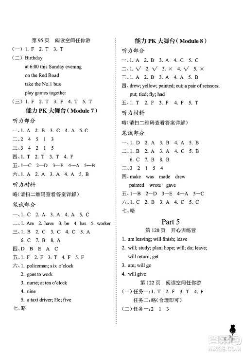 中国石油大学出版社2025年春初中卷行知天下五年级英语下册通用版答案