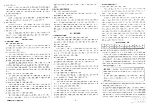 江西高校出版社2025年春卷霸初中同步测试卷七年级道德与法治下册通用版答案