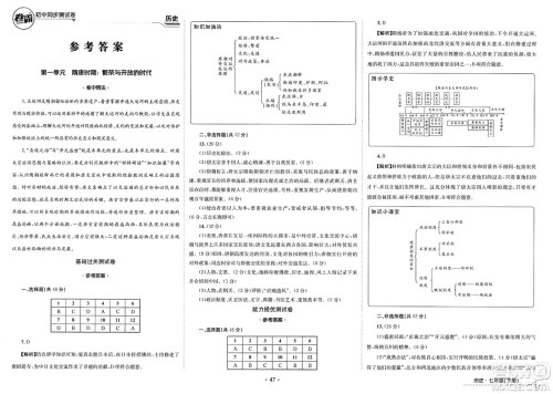 江西高校出版社2025年春卷霸初中同步测试卷七年级历史下册通用版答案