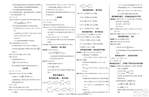 长江少年儿童出版社2025年春思维新观察七年级数学下册人教版答案