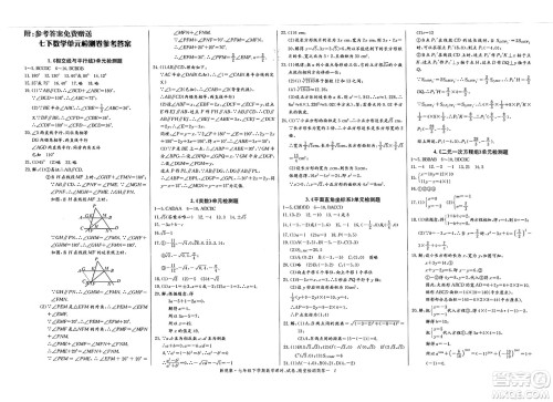 长江少年儿童出版社2025年春思维新观察七年级数学下册人教版天津专版答案