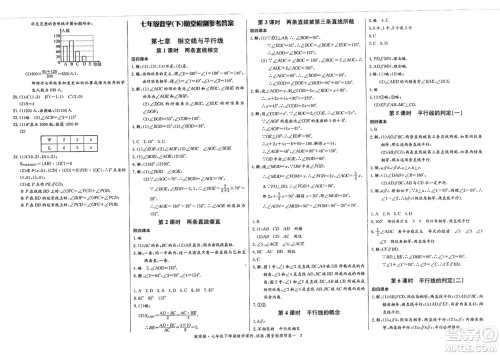 长江少年儿童出版社2025年春思维新观察七年级数学下册人教版天津专版答案