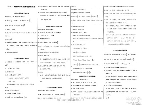 长江少年儿童出版社2025年春思维新观察八年级数学下册人教版天津专版答案