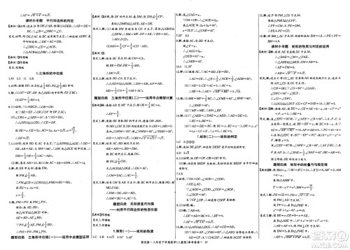 长江少年儿童出版社2025年春思维新观察八年级数学下册人教版湖北专版答案