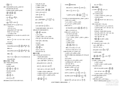 长江少年儿童出版社2025年春思维新观察课时必练九年级数学下册通用版答案 长江少年儿童出版社2025年春思维新观察课时必练九年级数学下册通用版答案