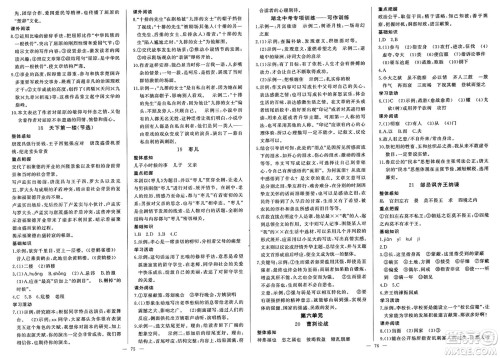 长江少年儿童出版社2025年春思维新观察九年级语文下册人教版答案