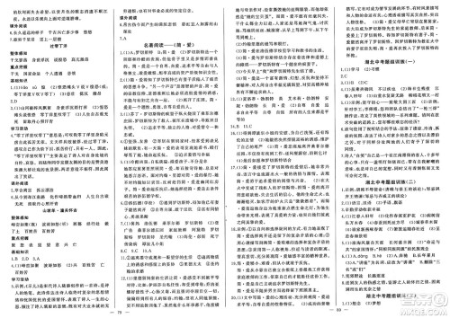 长江少年儿童出版社2025年春思维新观察九年级语文下册人教版答案