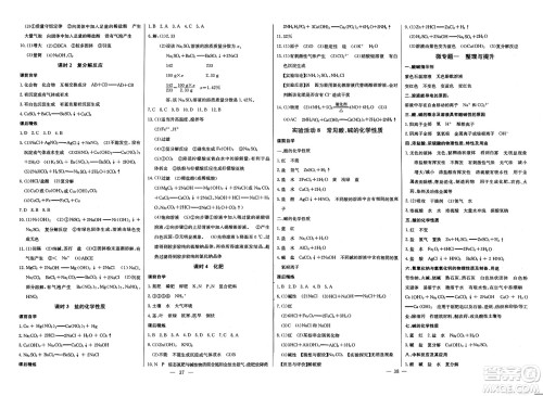 长江少年儿童出版社2025年春思维新观察九年级化学下册人教版答案