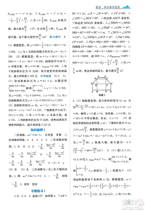 广西教育出版社2025年春自主学习能力测评九年级数学下册人教版答案