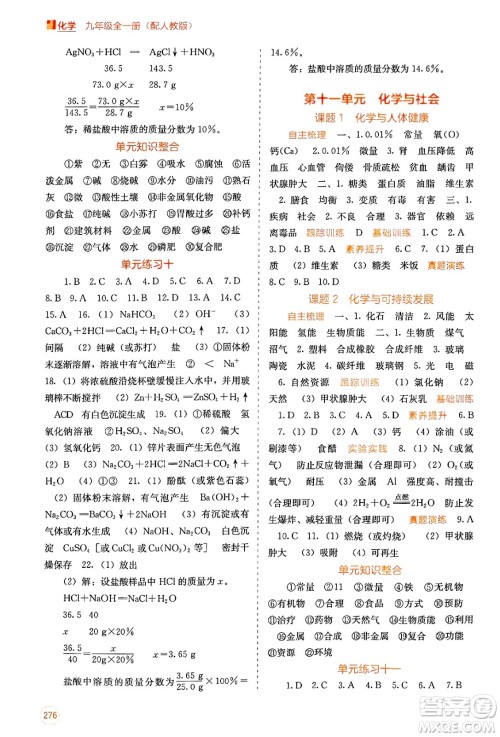 广西教育出版社2025年春自主学习能力测评九年级化学下册人教版答案 广西教育出版社2025年春自主学习能力测评九年级化学下册人教版答案