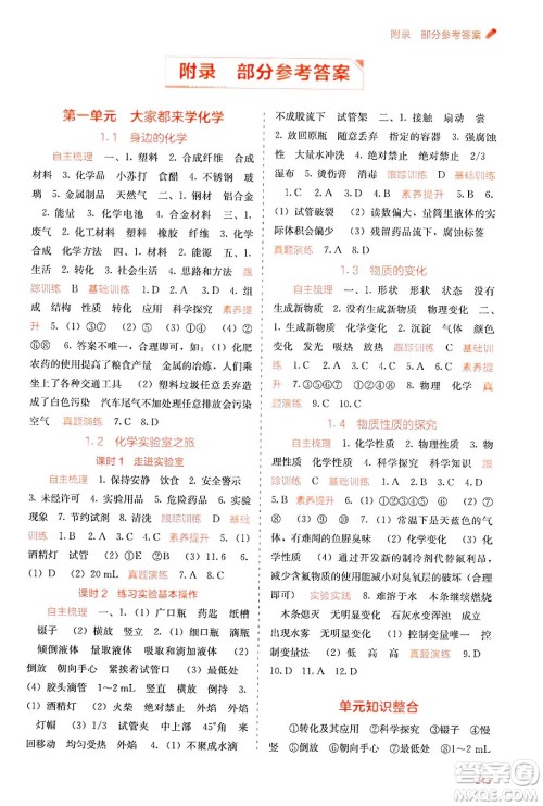 广西教育出版社2025年春自主学习能力测评九年级化学下册科粤版答案 广西教育出版社2025年春自主学习能力测评九年级化学下册科粤版答案