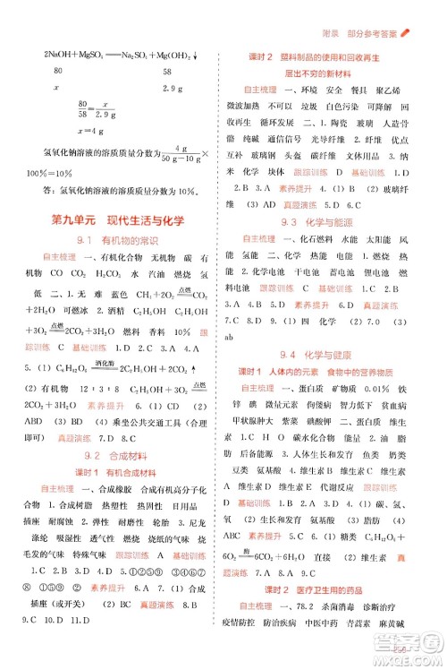 广西教育出版社2025年春自主学习能力测评九年级化学下册科粤版答案 广西教育出版社2025年春自主学习能力测评九年级化学下册科粤版答案