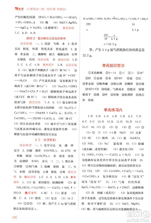 广西教育出版社2025年春自主学习能力测评九年级化学下册科粤版答案 广西教育出版社2025年春自主学习能力测评九年级化学下册科粤版答案