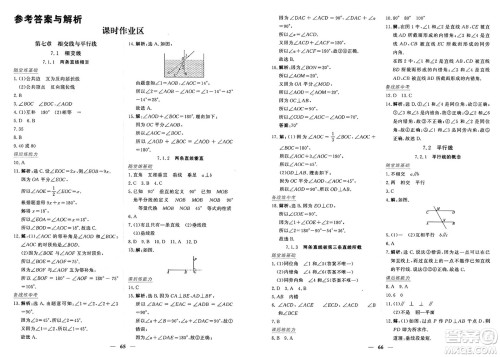 青海人民出版社2025年春新坐标同步练习七年级数学下册人教版青海专版答案