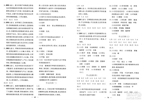 青海人民出版社2025年春新坐标同步练习七年级生物下册人教版青海专版答案