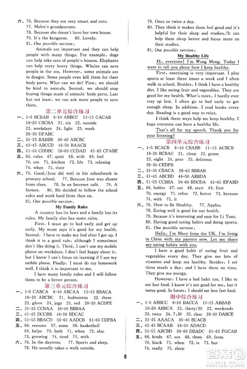 广西师范大学出版社2025年春自主与互动学习新课程学习辅导七年级英语下册人教版答案