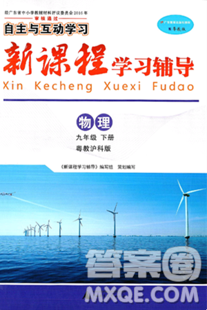 广西师范大学出版社2025年春自主与互动学习新课程学习辅导九年级物理下册沪粤版答案