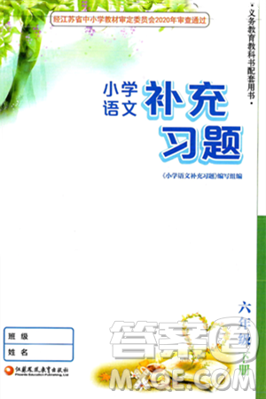 江苏凤凰教育出版社2025年春小学语文补充习题六年级语文下册通用版答案 江苏凤凰教育出版社2025年春小学语文补充习题六年级语文下册通用版答案