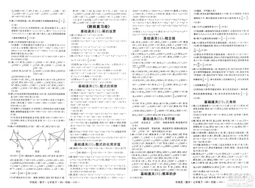 延边大学出版社2025年春优翼学练优七年级数学下册北师大版河南专版答案