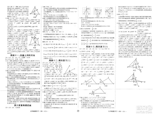 延边大学出版社2025年春优翼学练优七年级数学下册北师大版江西专版答案