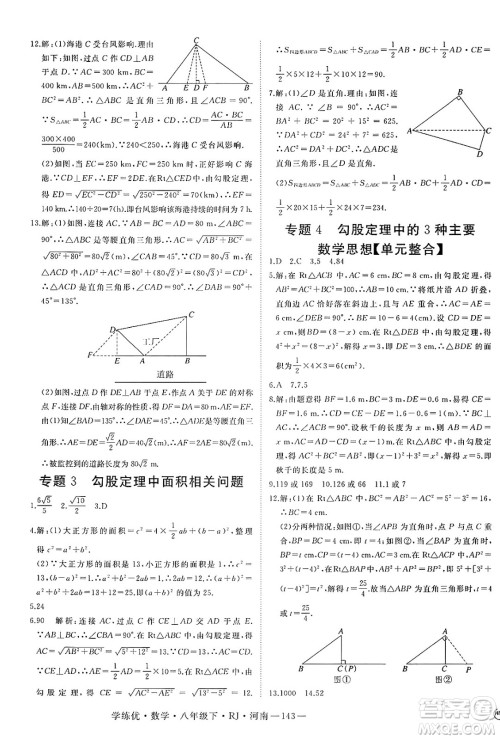 延边大学出版社2025年春优翼学练优八年级数学下册人教版河南专版答案 延边大学出版社2025年春优翼学练优八年级数学下册人教版河南专版答案