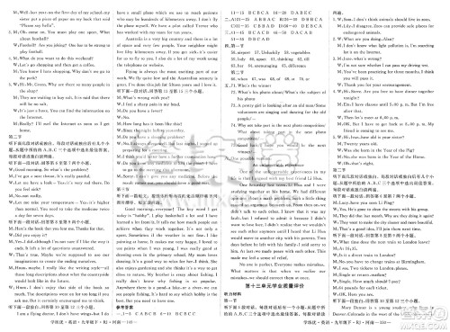 延边大学出版社2025年春优翼学练优九年级英语下册人教版河南专版答案