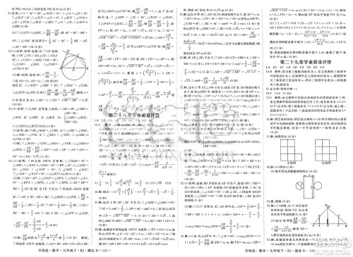 延边大学出版社2025年春优翼学练优九年级数学下册人教版湖北专版答案