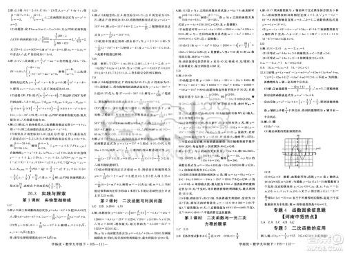 延边大学出版社2025年春优翼学练优九年级数学下册华师版答案 延边大学出版社2025年春优翼学练优九年级数学下册华师版答案