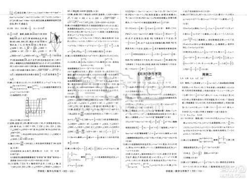 延边大学出版社2025年春优翼学练优九年级数学下册华师版答案 延边大学出版社2025年春优翼学练优九年级数学下册华师版答案