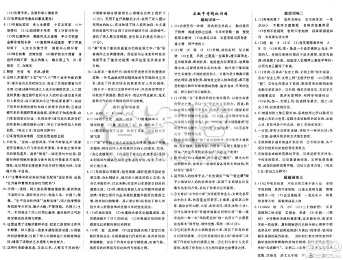 合肥工业大学出版社2025年春优翼学练优九年级语文下册人教版安徽专版答案