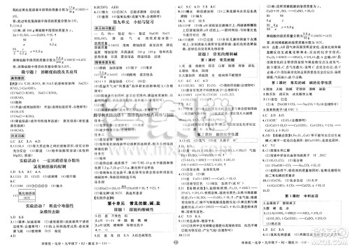 延边大学出版社2025年春优翼学练优九年级化学下册人教版湖北专版答案