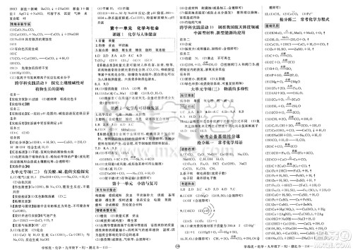 延边大学出版社2025年春优翼学练优九年级化学下册人教版湖北专版答案
