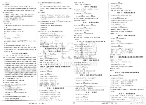 延边大学出版社2025年春优翼学练优九年级化学下册人教版江西专版答案