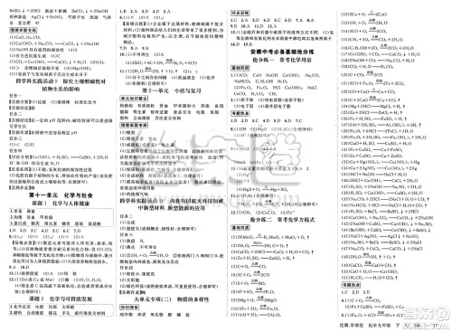 合肥工业大学出版社2025年春优翼学练优九年级化学下册人教版安徽专版答案