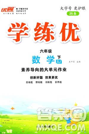 延边大学出版社2025年春优翼学练优六年级数学下册苏教版答案