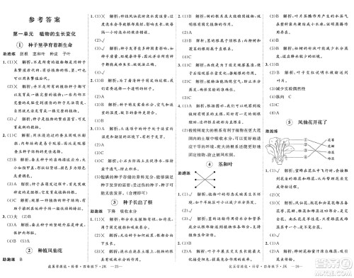 湖南大学出版社2025年春优翼学练优四年级科学下册教科版答案 湖南大学出版社2025年春优翼学练优四年级科学下册教科版答案