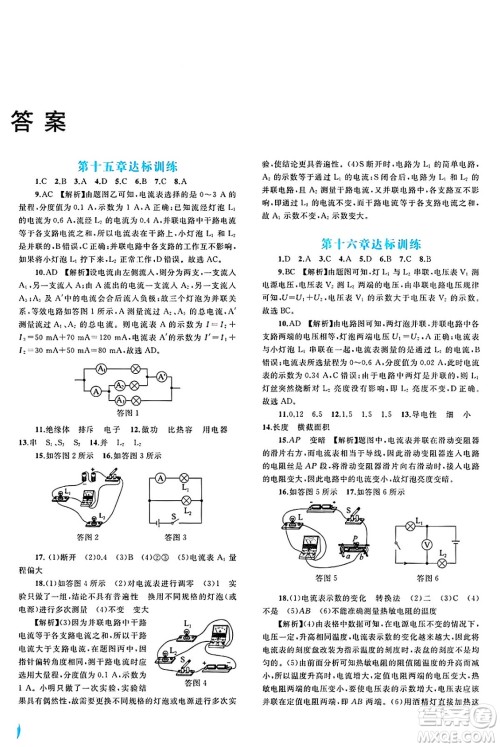 广西师范大学出版社2025年春新课程学习与测评单元双测九年级物理下册A版人教版答案