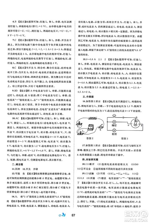 广西师范大学出版社2025年春新课程学习与测评单元双测九年级物理下册C版沪科版答案 广西师范大学出版社2025年春新课程学习与测评单元双测九年级物理下册C版沪科版答案