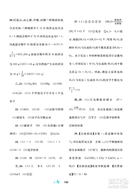 广西师范大学出版社2025年春新课程学习与测评单元双测九年级化学下册A版人教版答案