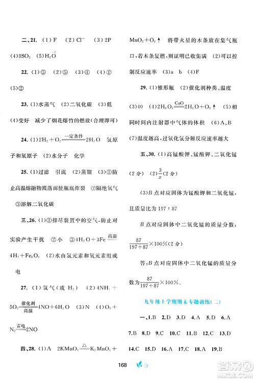 广西师范大学出版社2025年春新课程学习与测评单元双测九年级化学下册A版人教版答案
