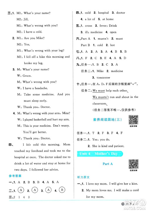 江西教育出版社2025年春阳光同学课时优化作业六年级英语下册闽教版福建专版答案 江西教育出版社2025年春阳光同学课时优化作业六年级英语下册闽教版福建专版答案