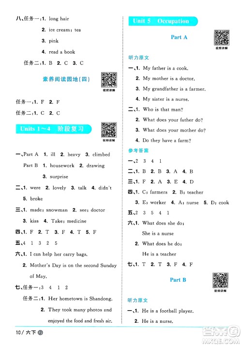 江西教育出版社2025年春阳光同学课时优化作业六年级英语下册闽教版福建专版答案 江西教育出版社2025年春阳光同学课时优化作业六年级英语下册闽教版福建专版答案