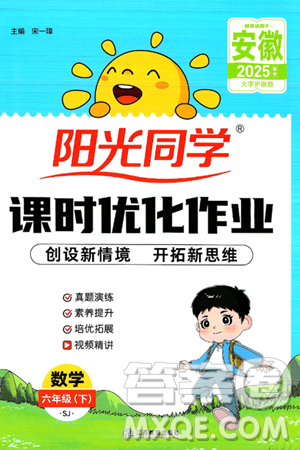 江西教育出版社2025年春阳光同学课时优化作业六年级数学下册苏教版安徽专版答案 江西教育出版社2025年春阳光同学课时优化作业六年级数学下册苏教版安徽专版答案