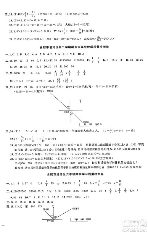 江西教育出版社2025年春阳光同学课时优化作业六年级数学下册苏教版安徽专版答案 江西教育出版社2025年春阳光同学课时优化作业六年级数学下册苏教版安徽专版答案
